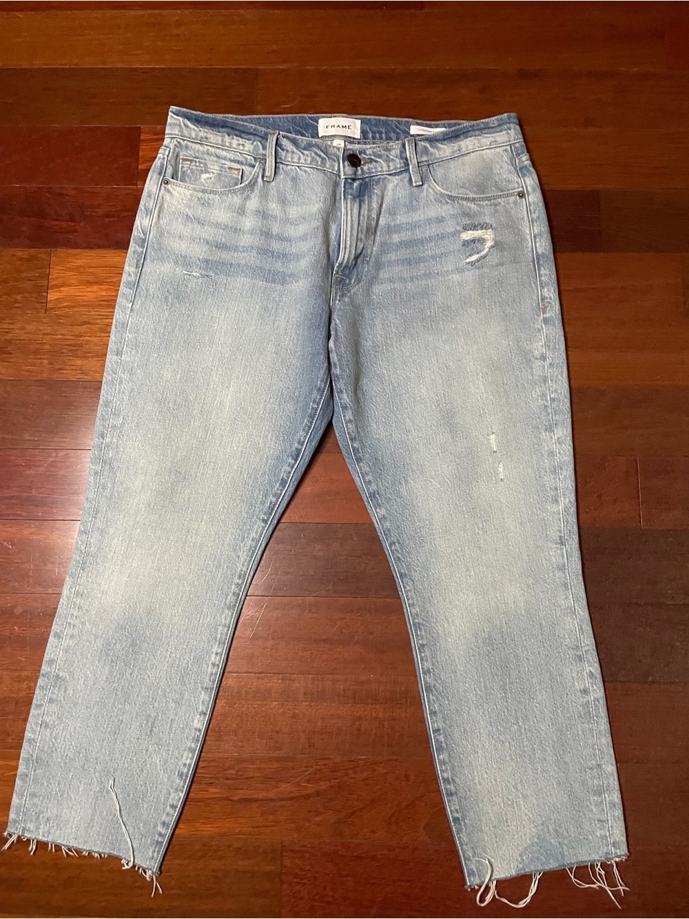 Frame Denim Washed Light Blue Relaxed Jeans